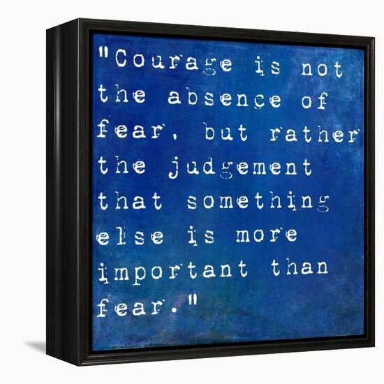 Inspirational Quote By James Neil Hollingworth On Earthy Blue Background-nagib-Framed Stretched Canvas