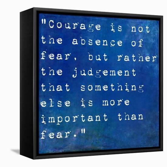 Inspirational Quote By James Neil Hollingworth On Earthy Blue Background-nagib-Framed Stretched Canvas
