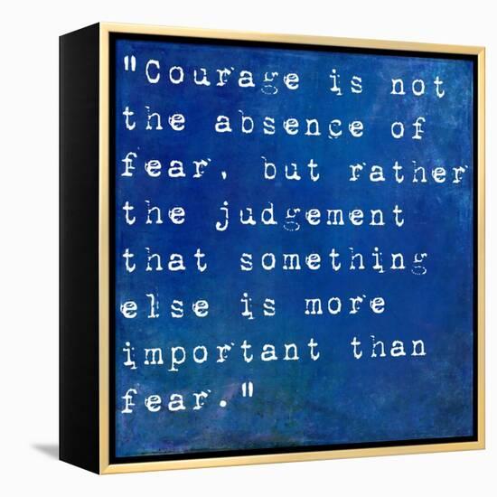 Inspirational Quote By James Neil Hollingworth On Earthy Blue Background-nagib-Framed Stretched Canvas