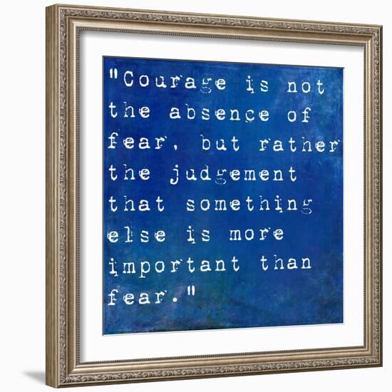 Inspirational Quote By James Neil Hollingworth On Earthy Blue Background-nagib-Framed Art Print