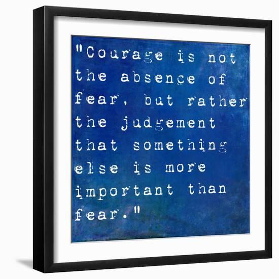 Inspirational Quote By James Neil Hollingworth On Earthy Blue Background-nagib-Framed Art Print