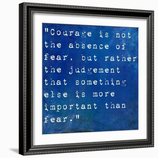 Inspirational Quote By James Neil Hollingworth On Earthy Blue Background-nagib-Framed Art Print