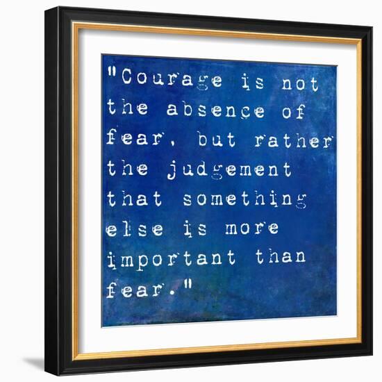 Inspirational Quote By James Neil Hollingworth On Earthy Blue Background-nagib-Framed Art Print