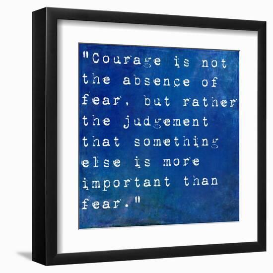 Inspirational Quote By James Neil Hollingworth On Earthy Blue Background-nagib-Framed Art Print