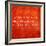 Inspirational Quote By Napoleon Hill On Earthy Red Background-nagib-Framed Art Print