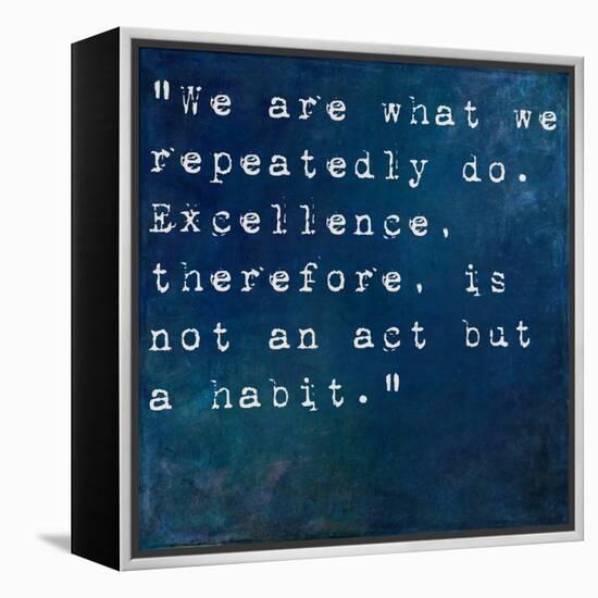 Inspirational Quote By On Earthy Background-nagib-Framed Stretched Canvas