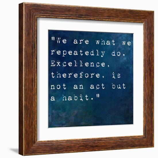 Inspirational Quote By On Earthy Background-nagib-Framed Art Print