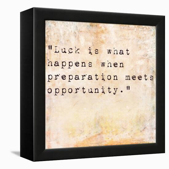 Inspirational Quote By Seneca On Earthy Background-nagib-Framed Stretched Canvas