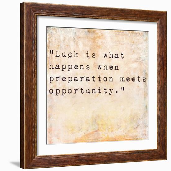 Inspirational Quote By Seneca On Earthy Background-nagib-Framed Art Print