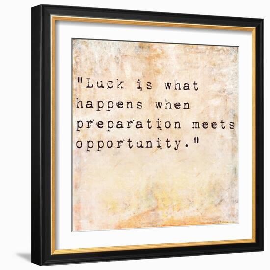 Inspirational Quote By Seneca On Earthy Background-nagib-Framed Art Print