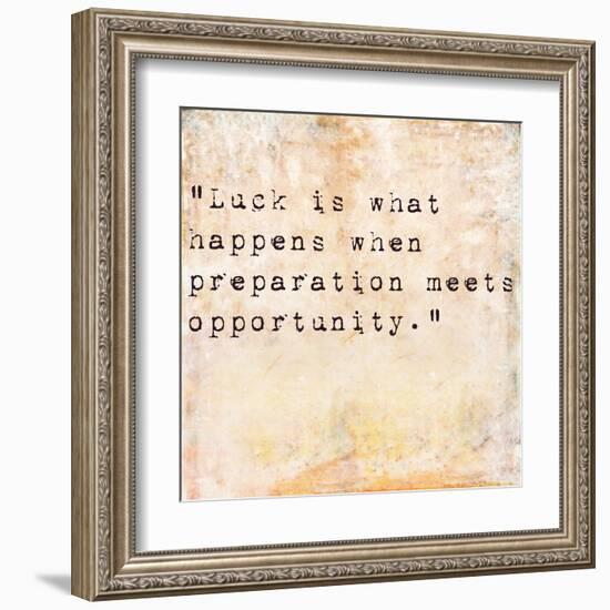 Inspirational Quote By Seneca On Earthy Background-nagib-Framed Art Print