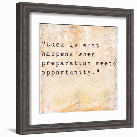 Inspirational Quote By Seneca On Earthy Background-nagib-Framed Art Print