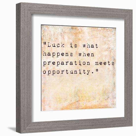 Inspirational Quote By Seneca On Earthy Background-nagib-Framed Art Print