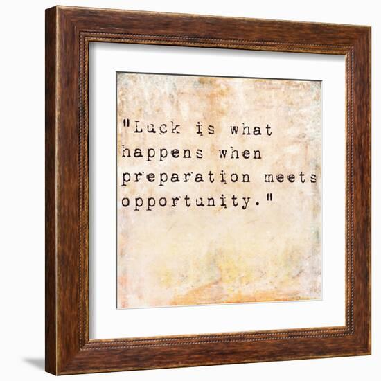 Inspirational Quote By Seneca On Earthy Background-nagib-Framed Art Print