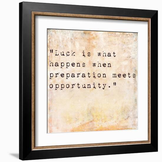 Inspirational Quote By Seneca On Earthy Background-nagib-Framed Art Print