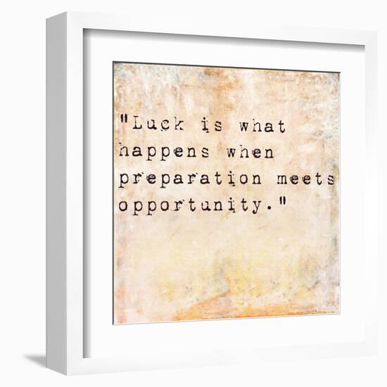 Inspirational Quote By Seneca On Earthy Background-nagib-Framed Art Print