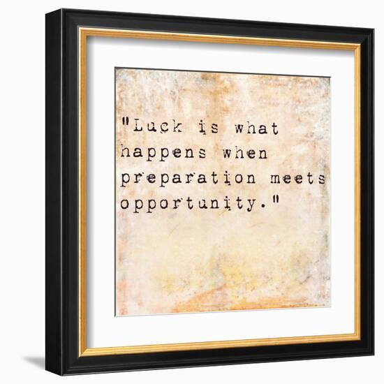 Inspirational Quote By Seneca On Earthy Background-nagib-Framed Art Print