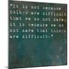 Inspirational Quote By Seneca On Earthy Background-nagib-Mounted Art Print