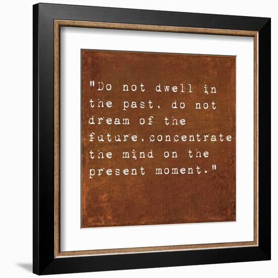 Inspirational Quote By Siddhartha Gautama (The Buddha) On Earthy Background-nagib-Framed Art Print