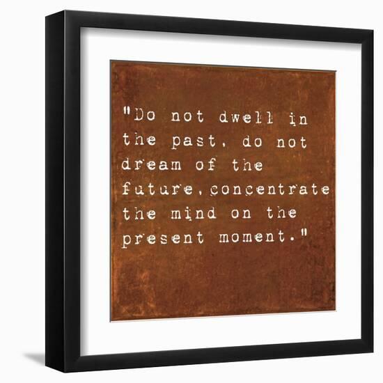 Inspirational Quote By Siddhartha Gautama (The Buddha) On Earthy Background-nagib-Framed Art Print