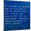 Inspirational Quote By Siddhartha Gautama (The Buddha) On Earthy Background-nagib-Mounted Art Print