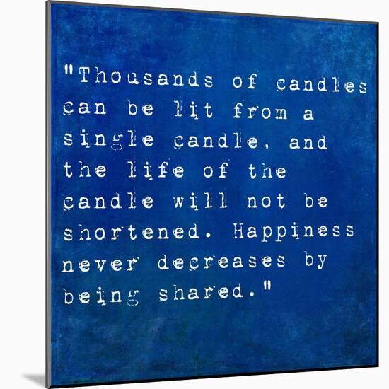 Inspirational Quote By Siddhartha Gautama (The Buddha) On Earthy Background-nagib-Mounted Art Print