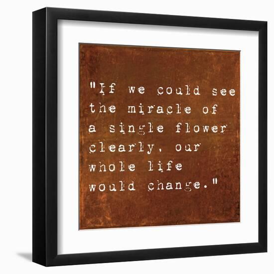 Inspirational Quote By Siddhartha Gautama (The Buddha) On Earthy Background-nagib-Framed Art Print