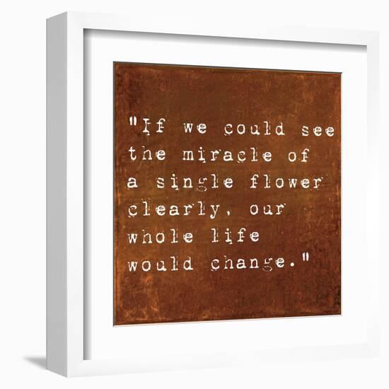 Inspirational Quote By Siddhartha Gautama (The Buddha) On Earthy Background-nagib-Framed Art Print