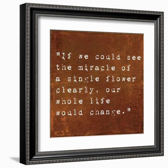 Inspirational Quote By Siddhartha Gautama (The Buddha) On Earthy Background-nagib-Framed Art Print