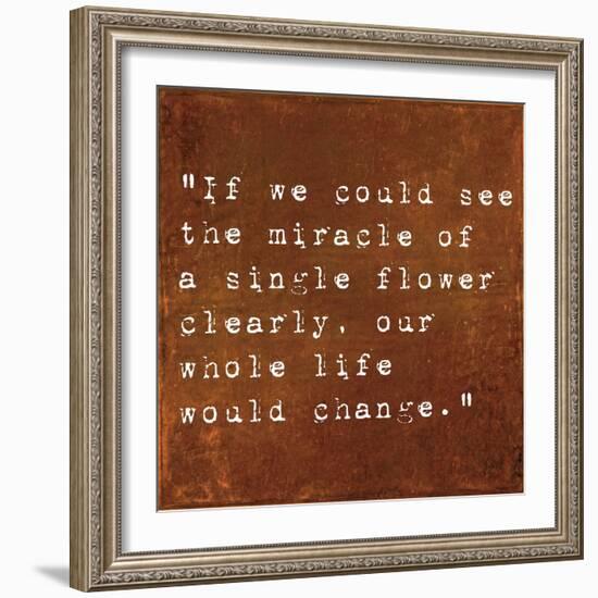 Inspirational Quote By Siddhartha Gautama (The Buddha) On Earthy Background-nagib-Framed Premium Giclee Print