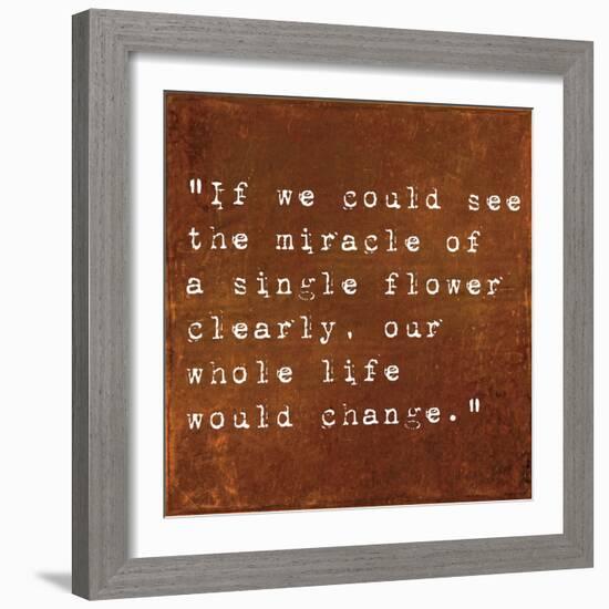 Inspirational Quote By Siddhartha Gautama (The Buddha) On Earthy Background-nagib-Framed Premium Giclee Print