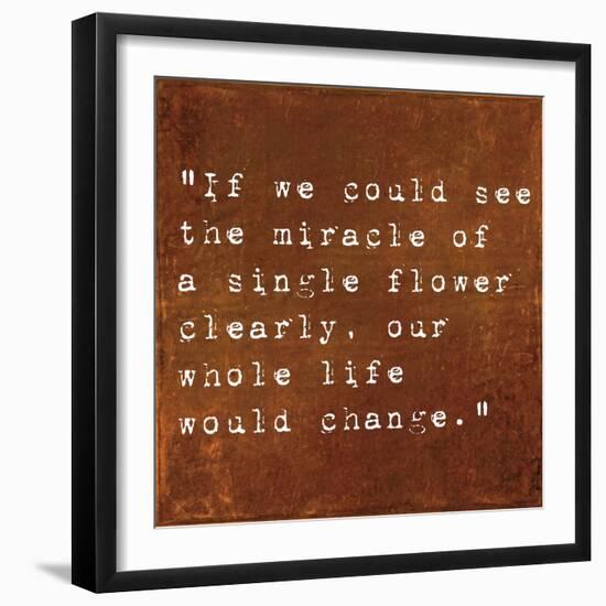 Inspirational Quote By Siddhartha Gautama (The Buddha) On Earthy Background-nagib-Framed Premium Giclee Print