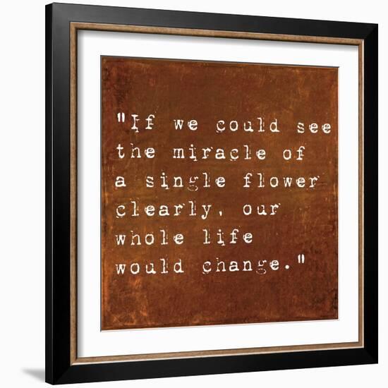 Inspirational Quote By Siddhartha Gautama (The Buddha) On Earthy Background-nagib-Framed Art Print