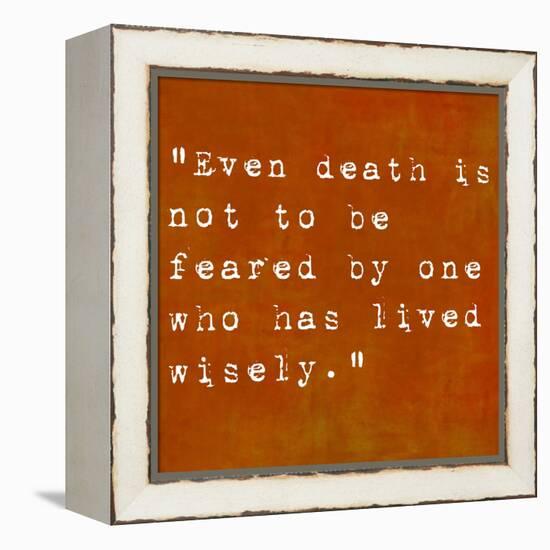 Inspirational Quote By Siddhartha Gautama (The Buddha) On Earthy Background-nagib-Framed Stretched Canvas