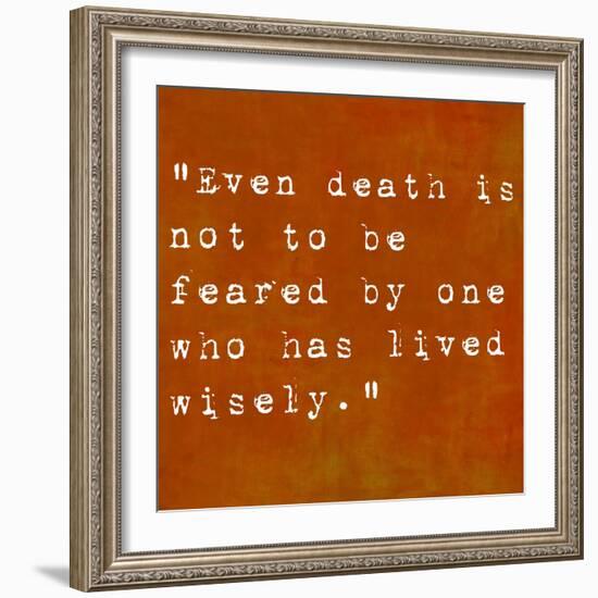 Inspirational Quote By Siddhartha Gautama (The Buddha) On Earthy Background-nagib-Framed Art Print