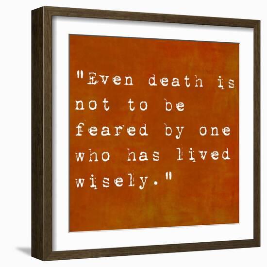 Inspirational Quote By Siddhartha Gautama (The Buddha) On Earthy Background-nagib-Framed Art Print