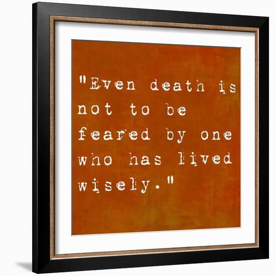 Inspirational Quote By Siddhartha Gautama (The Buddha) On Earthy Background-nagib-Framed Art Print