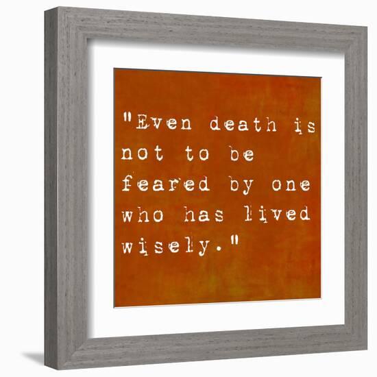 Inspirational Quote By Siddhartha Gautama (The Buddha) On Earthy Background-nagib-Framed Art Print