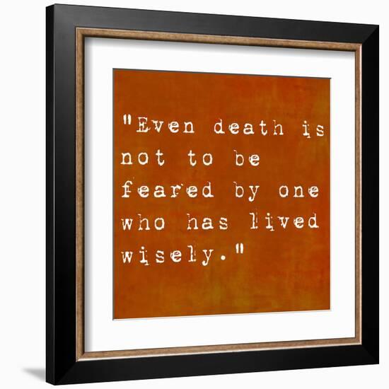 Inspirational Quote By Siddhartha Gautama (The Buddha) On Earthy Background-nagib-Framed Art Print