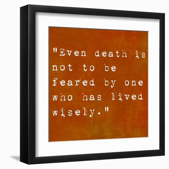 Inspirational Quote By Siddhartha Gautama (The Buddha) On Earthy Background-nagib-Framed Art Print