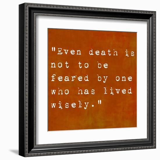 Inspirational Quote By Siddhartha Gautama (The Buddha) On Earthy Background-nagib-Framed Art Print