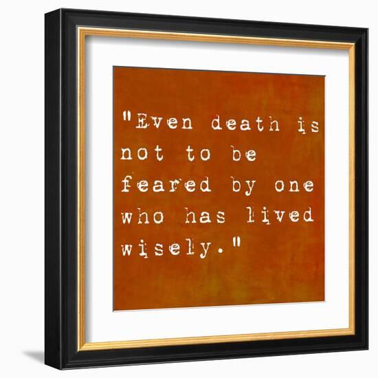 Inspirational Quote By Siddhartha Gautama (The Buddha) On Earthy Background-nagib-Framed Art Print