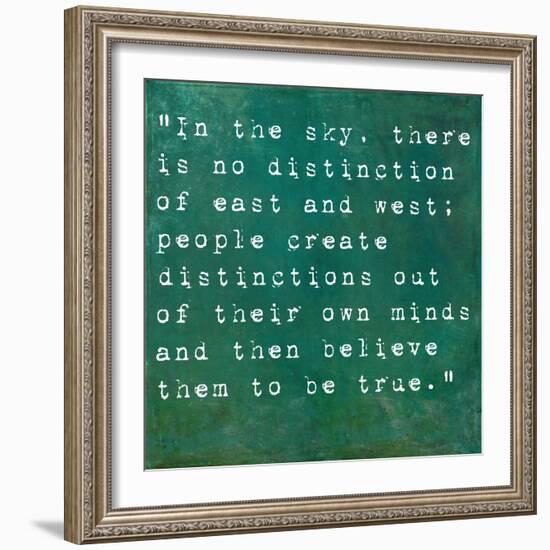 Inspirational Quote By Siddhartha Gautama (The Buddha) On Earthy Background-nagib-Framed Art Print