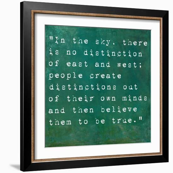 Inspirational Quote By Siddhartha Gautama (The Buddha) On Earthy Background-nagib-Framed Art Print