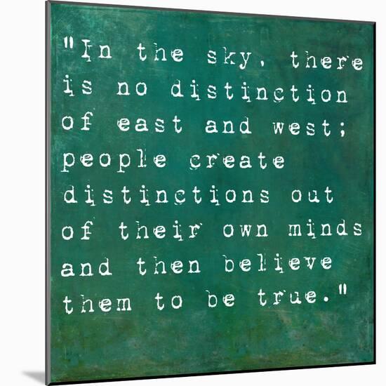 Inspirational Quote By Siddhartha Gautama (The Buddha) On Earthy Background-nagib-Mounted Art Print