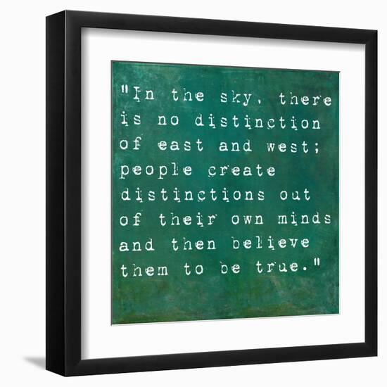 Inspirational Quote By Siddhartha Gautama (The Buddha) On Earthy Background-nagib-Framed Art Print