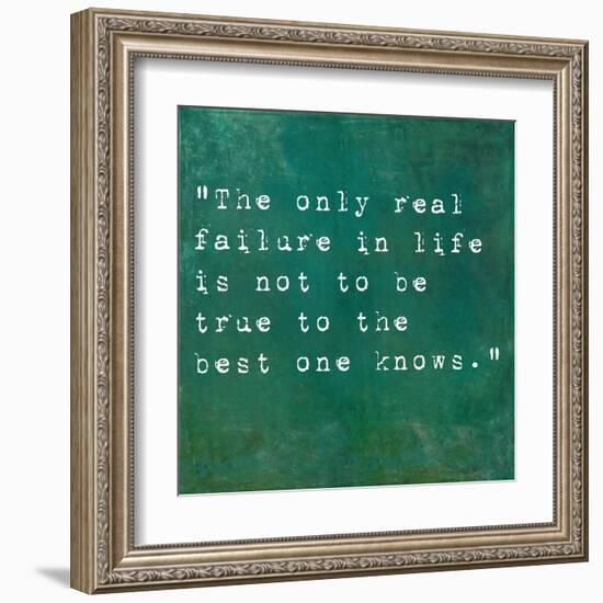 Inspirational Quote By Siddhartha Gautama (The Buddha) On Earthy Background-nagib-Framed Art Print