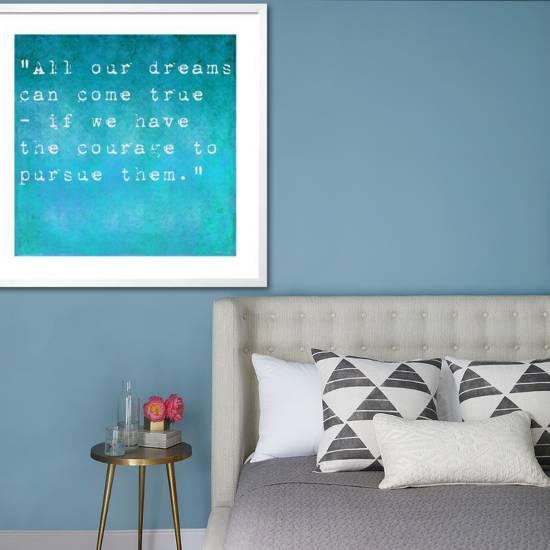 Inspirational Quote By Walt Disney On Earthy Background Framed Art Print By Nagib Art Com