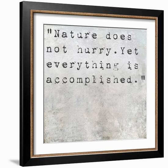 Inspirational Quote Lao Tzu By On Earthy Background-nagib-Framed Art Print