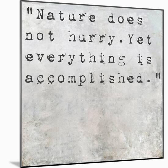 Inspirational Quote Lao Tzu By On Earthy Background-nagib-Mounted Art Print